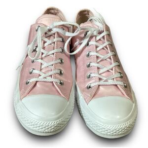 Converse All Star Arctic Pink Satin Low Top Sneakers Shoes